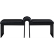 Meridian Furniture Delphine Black Vegan Leather Bench