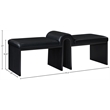Meridian Furniture Delphine Black Vegan Leather Bench