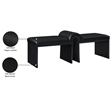 Meridian Furniture Delphine Black Vegan Leather Bench