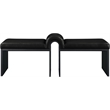 Meridian Furniture Delphine Black Vegan Leather Bench
