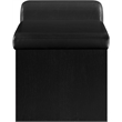 Meridian Furniture Delphine Black Vegan Leather Bench