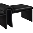 Meridian Furniture Delphine Black Vegan Leather Bench