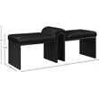 Meridian Furniture Delphine Black Vegan Leather Bench