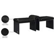 Meridian Furniture Delphine Black Vegan Leather Bench