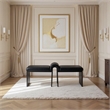 Meridian Furniture Delphine Black Vegan Leather Bench