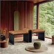 Meridian Furniture Delphine Cognac Vegan Leather Bench