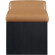 Meridian Furniture Delphine Cognac Vegan Leather Bench