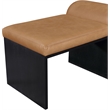 Meridian Furniture Delphine Cognac Vegan Leather Bench