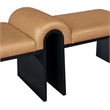 Meridian Furniture Delphine Cognac Vegan Leather Bench