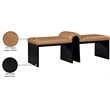 Meridian Furniture Delphine Cognac Vegan Leather Bench