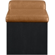 Meridian Furniture Delphine Cognac Vegan Leather Bench