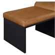Meridian Furniture Delphine Cognac Vegan Leather Bench