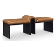 Meridian Furniture Delphine Cognac Vegan Leather Bench