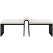 Meridian Furniture Delphine Cream Vegan Leather Bench