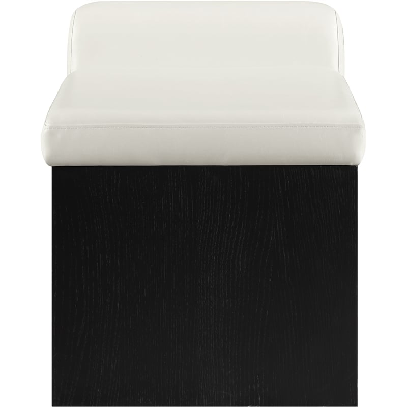 Meridian Furniture Delphine Cream Vegan Leather Bench
