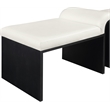 Meridian Furniture Delphine Cream Vegan Leather Bench