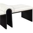Meridian Furniture Delphine Cream Vegan Leather Bench