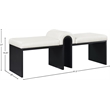 Meridian Furniture Delphine Cream Vegan Leather Bench