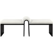Meridian Furniture Delphine Cream Vegan Leather Bench