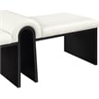 Meridian Furniture Delphine Cream Vegan Leather Bench