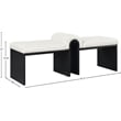 Meridian Furniture Delphine Cream Vegan Leather Bench