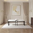Meridian Furniture Delphine Cream Vegan Leather Bench