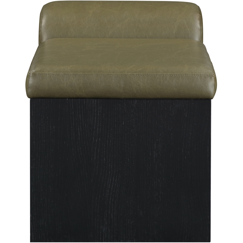 Meridian Furniture Delphine Olive Vegan Leather Bench