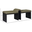 Meridian Furniture Delphine Olive Vegan Leather Bench