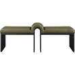 Meridian Furniture Delphine Olive Vegan Leather Bench