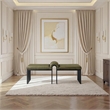 Meridian Furniture Delphine Olive Vegan Leather Bench