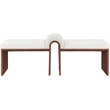 Meridian Furniture Delphine Cream Vegan Leather Bench