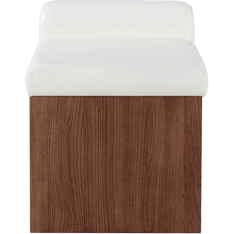 Meridian Furniture Delphine Cream Vegan Leather Bench