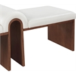 Meridian Furniture Delphine Cream Vegan Leather Bench