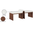 Meridian Furniture Delphine Cream Vegan Leather Bench