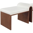 Meridian Furniture Delphine Cream Vegan Leather Bench