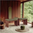 Meridian Furniture Delphine Olive Vegan Leather Bench