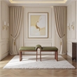 Meridian Furniture Delphine Olive Vegan Leather Bench