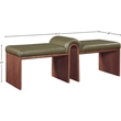 Meridian Furniture Delphine Olive Vegan Leather Bench