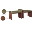 Meridian Furniture Delphine Olive Vegan Leather Bench