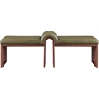 Meridian Furniture Delphine Olive Vegan Leather Bench