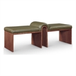 Meridian Furniture Delphine Olive Vegan Leather Bench