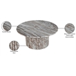 Meridian Furniture Genoa Brown Marble Coffee Table