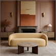 Meridian Furniture Varenna Cream Marble Top And Acacia Wood Base Coffee Table