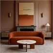 Meridian Furniture Varenna Beige Marble Top And Acacia Wood Base Coffee Table