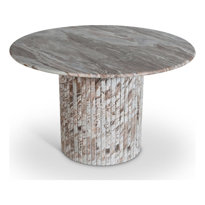 Meridian Furniture Genoa Brown Marble Dining Table