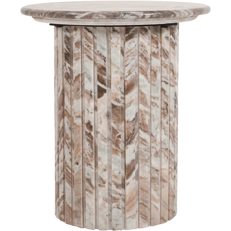 Meridian Furniture Genoa Brown Marble End Table