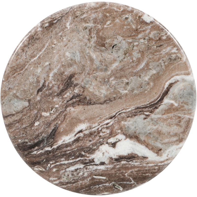 Meridian Furniture Genoa Brown Marble End Table