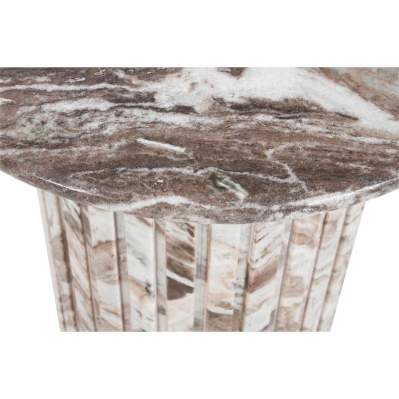 Meridian Furniture Genoa Brown Marble End Table