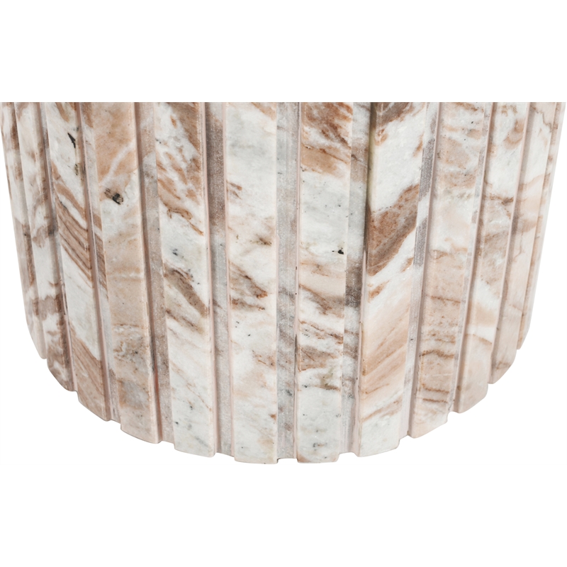 Meridian Furniture Genoa Brown Marble End Table