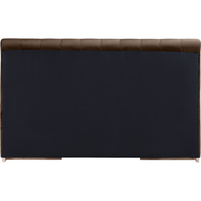 Meridian Furniture Amara Brown Velvet King Bed